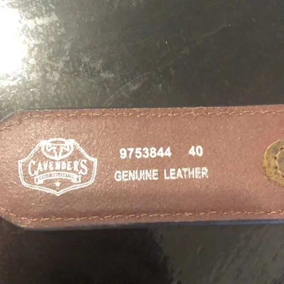 Cavender's Men's Brown Leather Lacing and Conchos Western Belt Size 40 - Picture 11 of 14